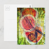 abstract severe dizziness circles collage  postkarte (Vorne/Hinten)