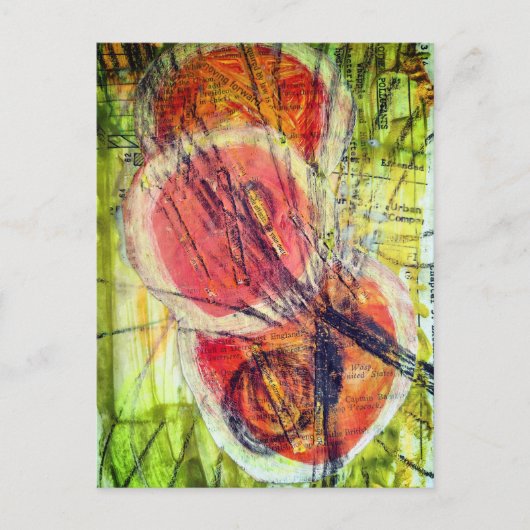 abstract severe dizziness circles collage  postkarte (Vorderseite)