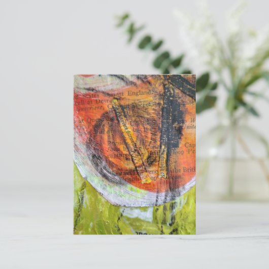 abstract severe dizziness collage  postkarte (Stehend Vorderseite)