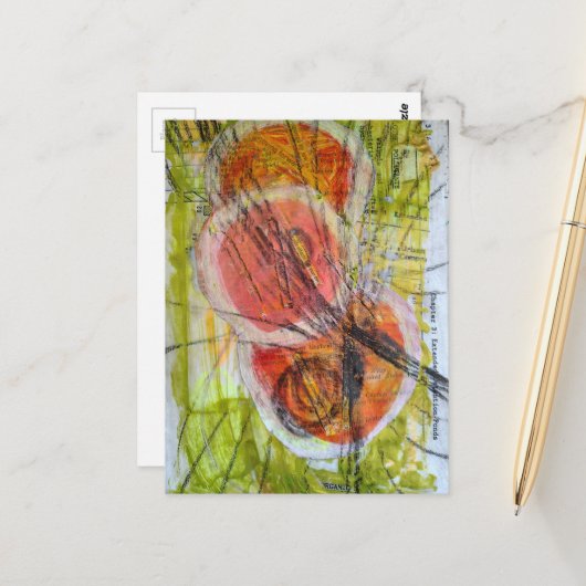 abstract severe dizziness moving foward collage postkarte (Vorderseite/Rückseite Beispiel)