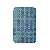 Abstract Shades of Blue Circle Pattern Badematte (Vorderseite Vertikal)