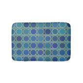 Abstract Shades of Blue Circle Pattern Badematte (Vorderseite)