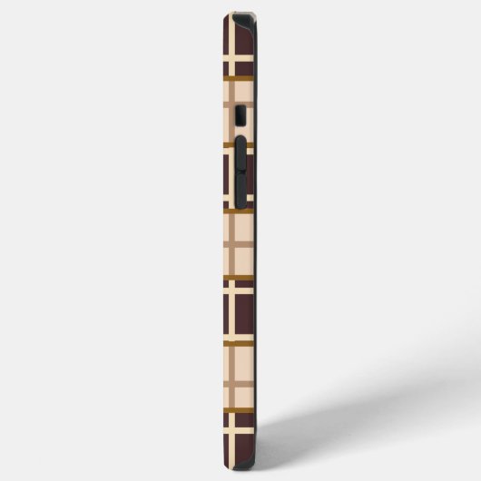 Abstract Shades of Brown iPhone 12 Pro Max Case Hülle (Linke Seite)