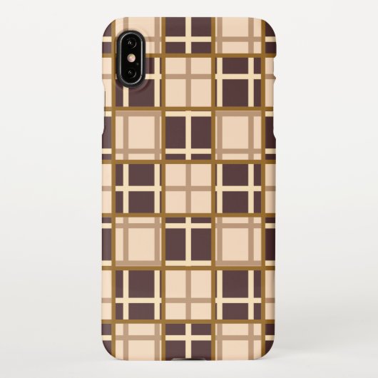 Abstract Shades of Brown iPhone XS Max Case Hülle (Rückseite)