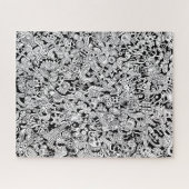 Abstract Shapes and Faces Illustration Difficult  Puzzle (Horizontal)