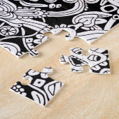 Abstract Shapes and Faces Illustration Difficult  Puzzle (Seite)