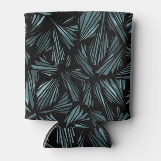 Abstract Shattered Glass Blue Pattern Can Cooler Dosenkühler (Vorderseite)