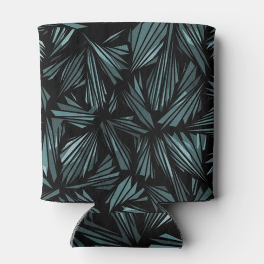 Abstract Shattered Glass Blue Pattern Can Cooler Dosenkühler (Rückseite)