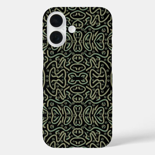 Abstract Shimmer Tubing With Green And Gold Colors Case-Mate iPhone Hülle (Rückseite)