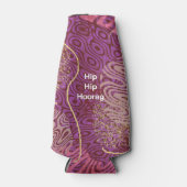 Abstract Silhouette Art Hip Hip Hooray Birthday Flaschenkühler (Vorderseite)