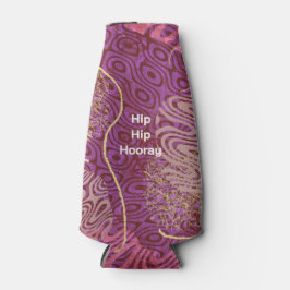 Abstract Silhouette Art Hip Hip Hooray Birthday Flaschenkühler