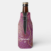 Abstract Silhouette Art Hip Hip Hooray Birthday Flaschenkühler (Flasche Rückseite)