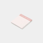 Abstract Sketchy Lines Personalized | Antique Rose Post-it Klebezettel (angewinkelt)