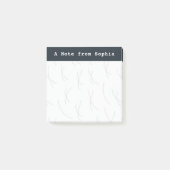 Abstract Sketchy Lines Personalized Deep Charcoal Post-it Klebezettel (Vorderseite)