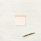 Abstract Sketchy Lines Personalized | Peach Puff Post-it Klebezettel (Auf Schreibtisch)