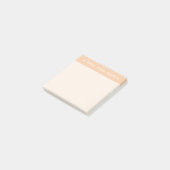 Abstract Sketchy Lines Personalized | Peach Puff Post-it Klebezettel (angewinkelt)