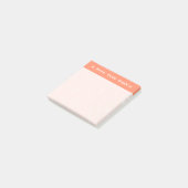 Abstract Sketchy Lines Personalized | Salmon Pink Post-it Klebezettel (angewinkelt)