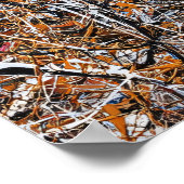 Abstract Skull Drip Painting Modern Wall Art Poster (Ecke)