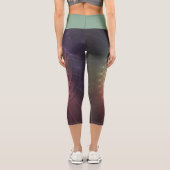 Abstract Snail Colorful Modern Fractal Art Capri Leggings (Rückseite)