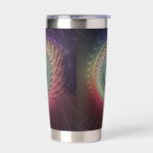 Abstract Snail Colorful Modern Fractal Art Thermobecher (Links)