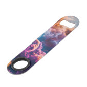 Abstract Space Nebula Art - Colorful Bottle Opener Speed Flaschenöffner (Vorderseite Schrägansicht)