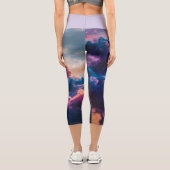 Abstract Space Nebula Art - Colorful Cosmic Capri Leggings (Rückseite)