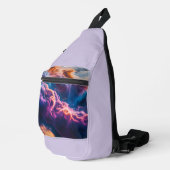 Abstract Space Nebula Art - Colorful Cosmic Crossbody Bag (Rechte Ecke)