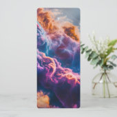 Abstract Space Nebula Art - Colorful Cosmic Einladung (Stehend Vorderseite)