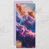 Abstract Space Nebula Art - Colorful Cosmic Einladung (Vorne/Hinten)