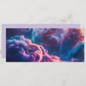 Abstract Space Nebula Art - Colorful Cosmic Einladung (Vorne/Hinten)