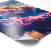 Abstract Space Nebula Art - Colorful Cosmic Fotodruck (Ecke)