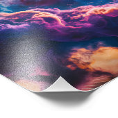 Abstract Space Nebula Art - Colorful Cosmic Fotodruck (Ecke)