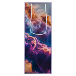 Abstract Space Nebula Art - Colorful Cosmic Geschenktüte Für Weinflaschen