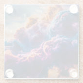 Abstract Space Nebula Art - Colorful Cosmic Glasuntersetzer (Rückseite)