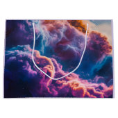 Abstract Space Nebula Art - Colorful Cosmic Große Geschenktüte (Vorderseite)