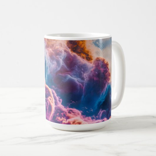 Abstract Space Nebula Art - Colorful Cosmic Kaffeetasse (VorderseiteRechts)