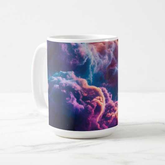 Abstract Space Nebula Art - Colorful Cosmic Kaffeetasse (Vorderseite Links)