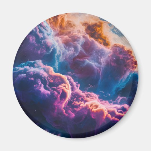 Abstract Space Nebula Art - Colorful Cosmic Magnet (Vorne)