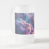 Abstract Space Nebula Art - Colorful Cosmic Mattglas Bierglas (Vorderseite Links)