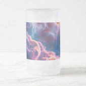 Abstract Space Nebula Art - Colorful Cosmic Mattglas Bierglas (Mittel)