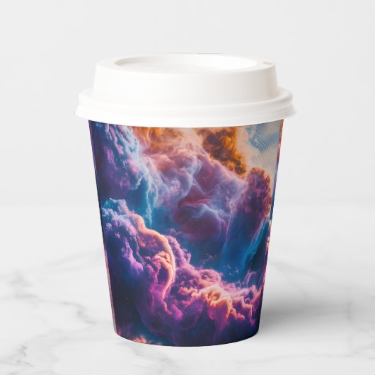 Abstract Space Nebula Art - Colorful Cosmic Pappbecher (Vorderseite)