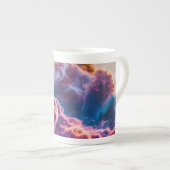 Abstract Space Nebula Art - Colorful Cosmic Porzellantasse (Vorderseite Rechts)