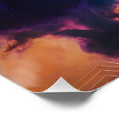 Abstract Space Nebula Art - Colorful Cosmic Poster (Ecke)