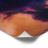 Abstract Space Nebula Art - Colorful Cosmic Poster (Ecke)