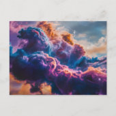 Abstract Space Nebula Art - Colorful Cosmic Postkarte (Vorderseite)