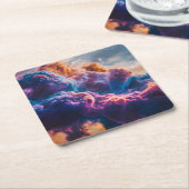 Abstract Space Nebula Art - Colorful Cosmic Rechteckiger Pappuntersetzer (angewinkelt)