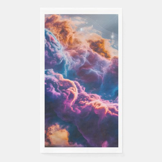 Abstract Space Nebula Art - Colorful Cosmic Serviette (Vorderseite)