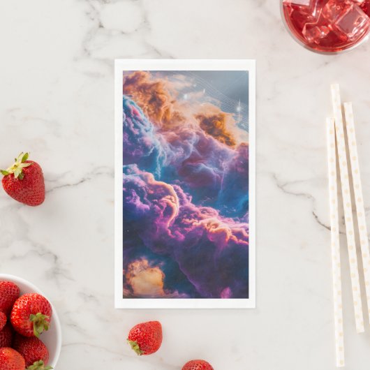 Abstract Space Nebula Art - Colorful Cosmic Serviette (Beispiel)
