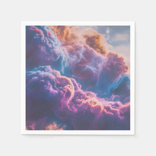 Abstract Space Nebula Art - Colorful Cosmic Serviette (Vorderseite)