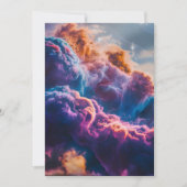 Abstract Space Nebula Art - Colorful Flat Card (Vorderseite)